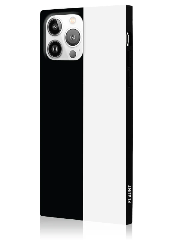 SQUARE® Black and White Colorblock iPhone Case - Image 20