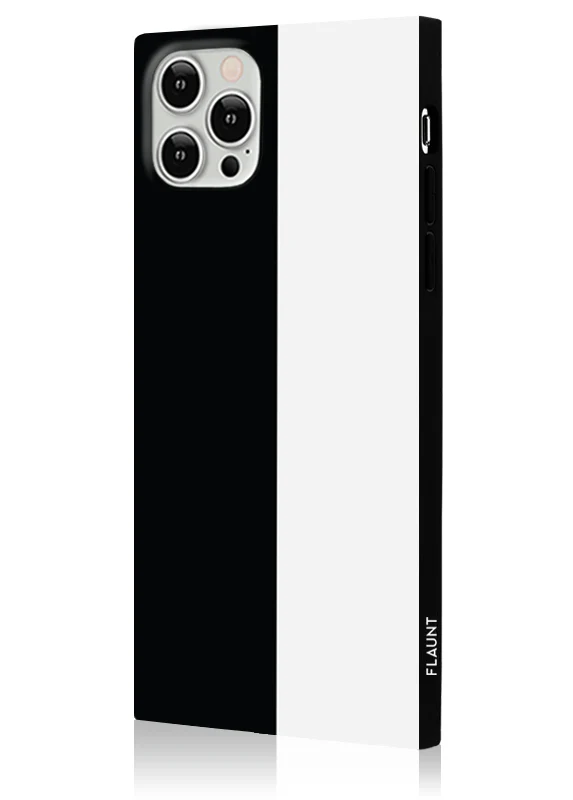 SQUARE® Black and White Colorblock iPhone Case - Image 24