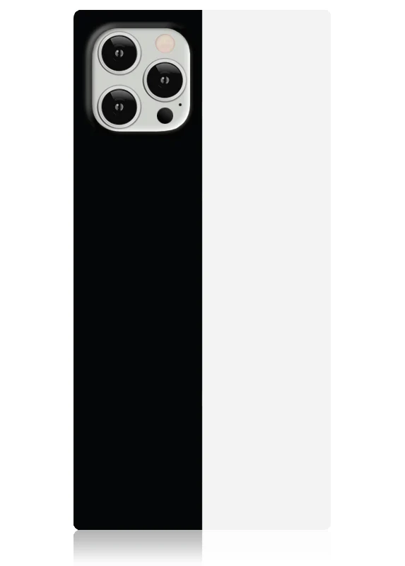 SQUARE® Black and White Colorblock iPhone Case - Image 3