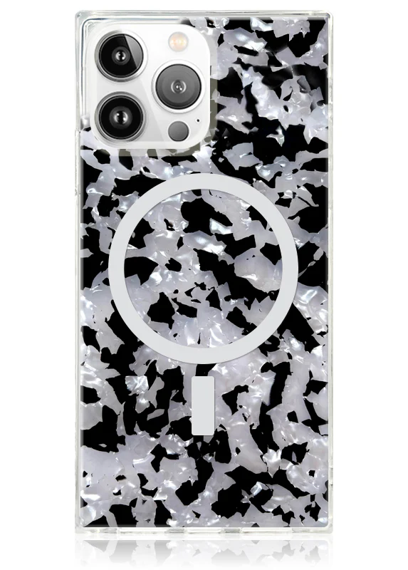 SQUARE® Black & White Tortoise Shell iPhone Case - Image 25