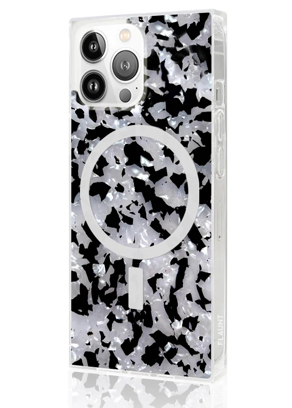 SQUARE® Black & White Tortoise Shell iPhone Case - Image 26