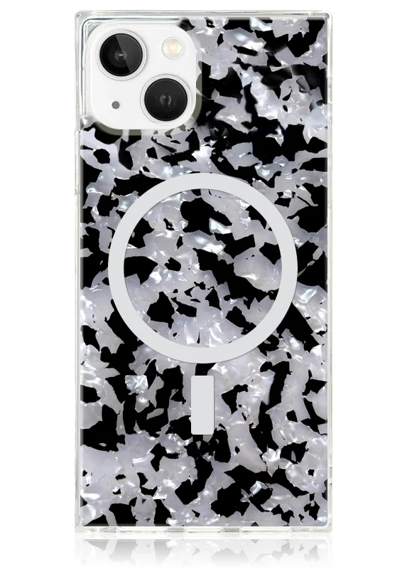 SQUARE® Black & White Tortoise Shell iPhone Case - Image 31