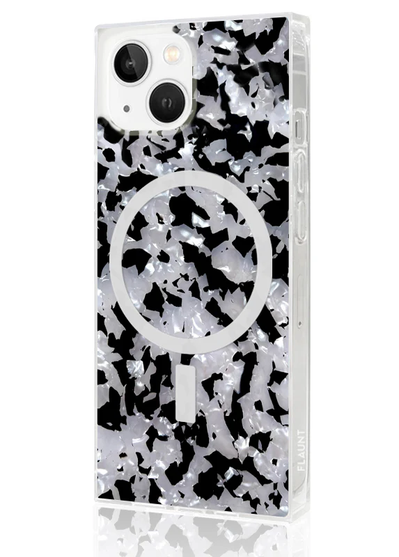 SQUARE® Black & White Tortoise Shell iPhone Case - Image 32
