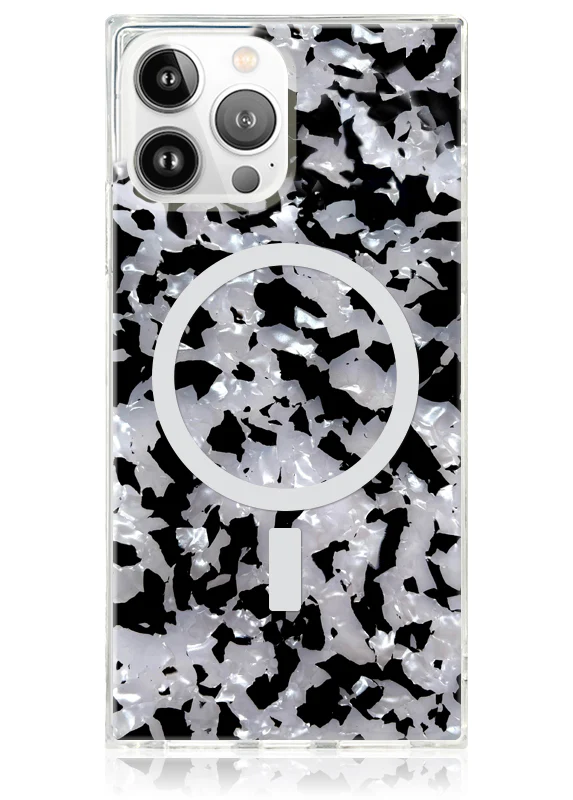 SQUARE® Black & White Tortoise Shell iPhone Case - Image 33