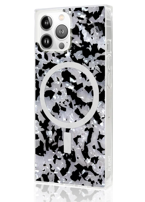 SQUARE® Black & White Tortoise Shell iPhone Case - Image 34