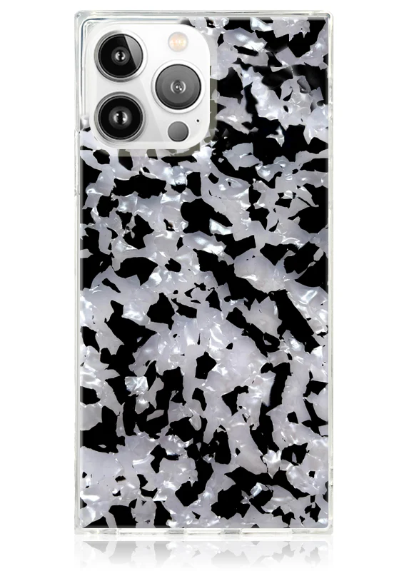 SQUARE® Black & White Tortoise Shell iPhone Case - Image 5