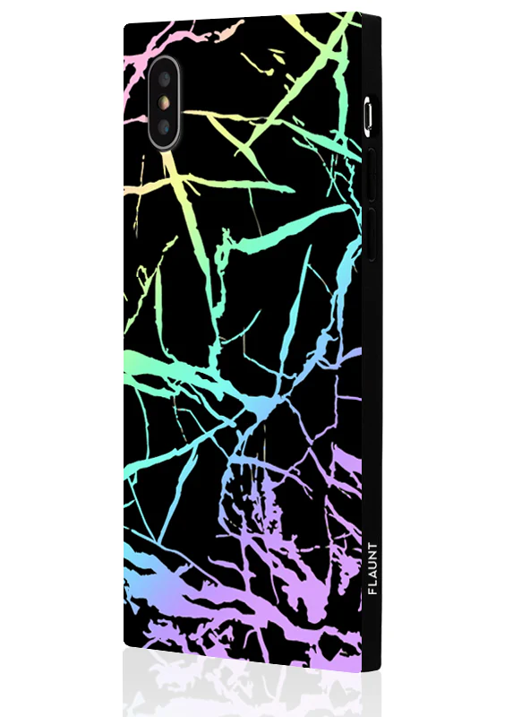 SQUARE® Holographic Black Marble iPhone Case - Image 14