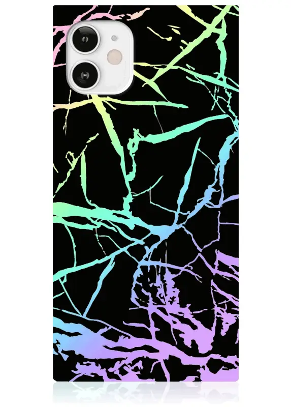 SQUARE® Holographic Black Marble iPhone Case - Image 21