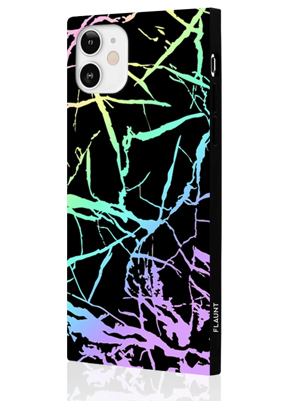 SQUARE® Holographic Black Marble iPhone Case - Image 22