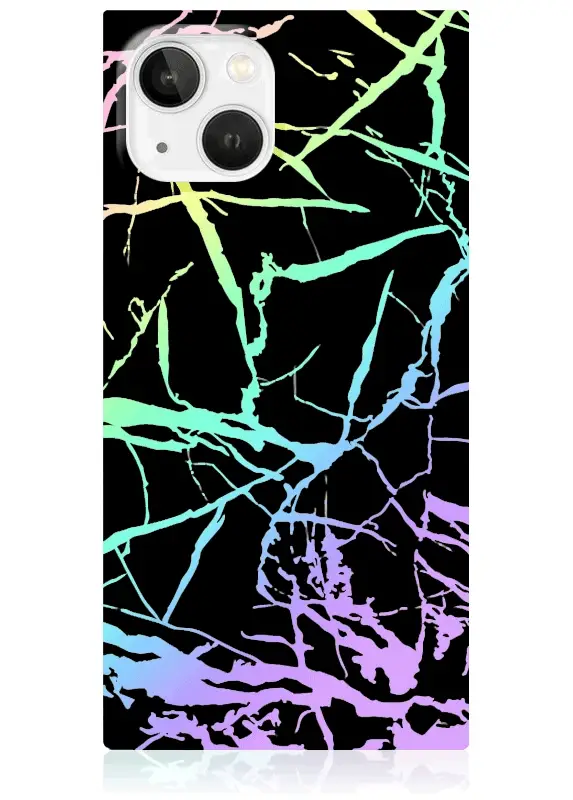 SQUARE® Holographic Black Marble iPhone Case - Image 27
