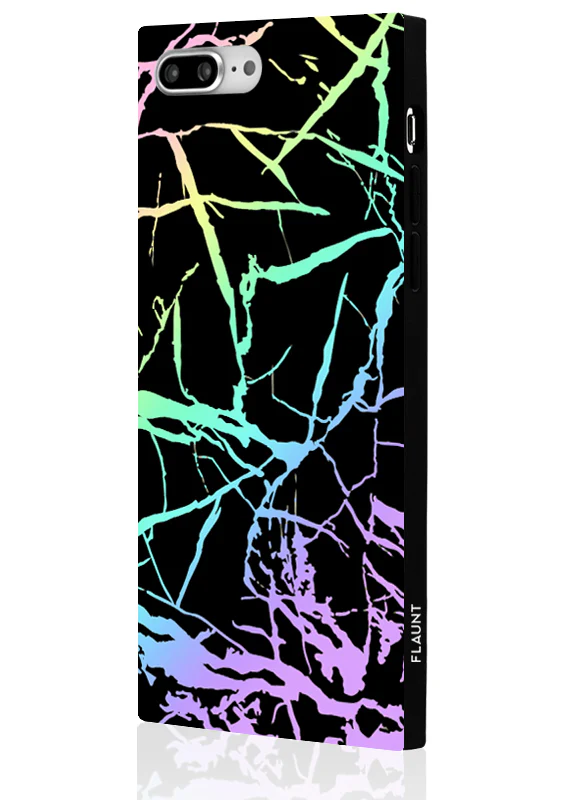 SQUARE® Holographic Black Marble iPhone Case - Image 8