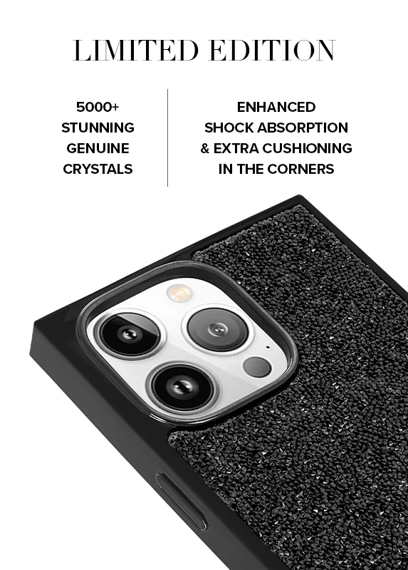Elite Collection - SQUARE® Black Crystal Elegance iPhone Case - Image 51