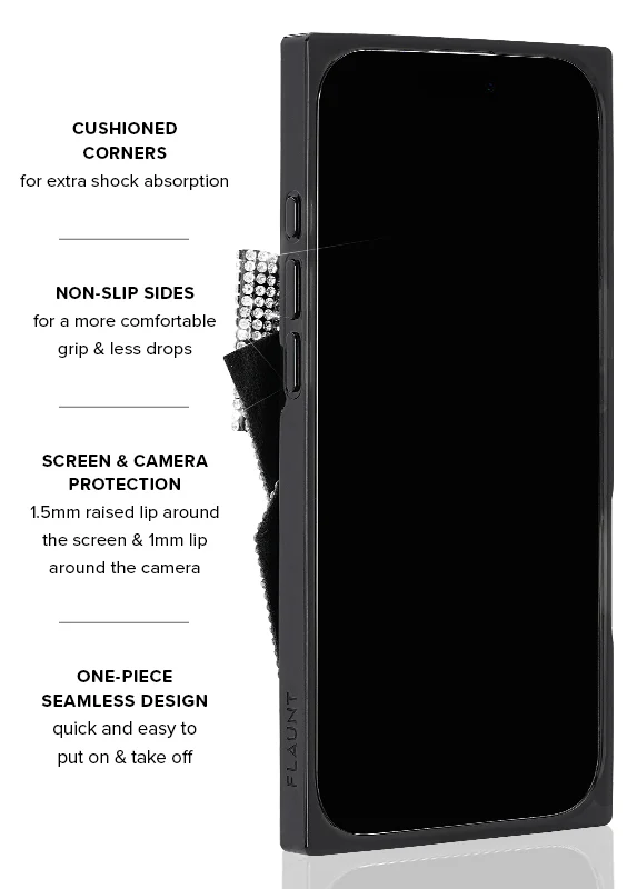 Elite Collection - SQUARE® Black Velvet Bow Brilliance iPhone Case (Not MagSafe Compatible) - Image 13