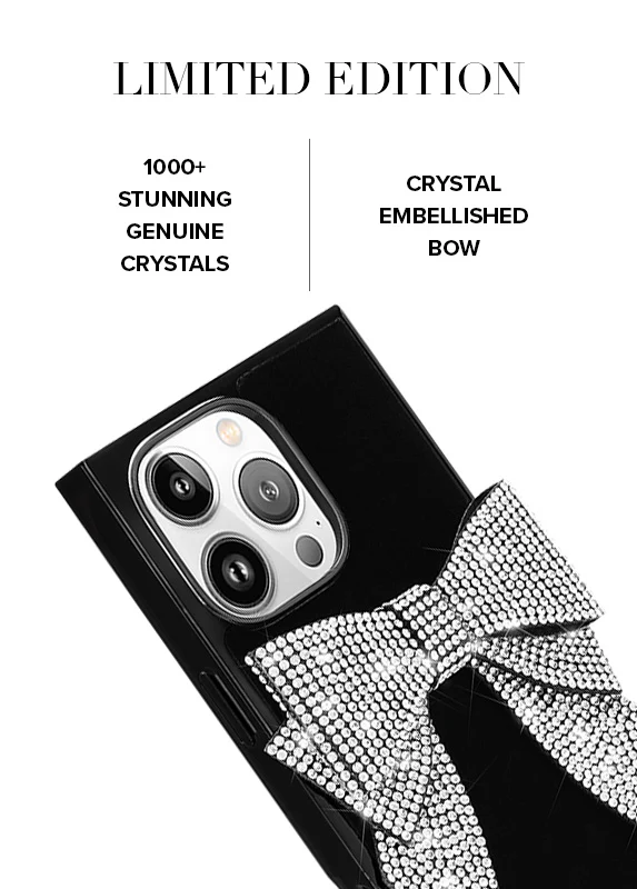Elite Collection - SQUARE® Black Velvet Bow Brilliance iPhone Case (Not MagSafe Compatible) - Image 17