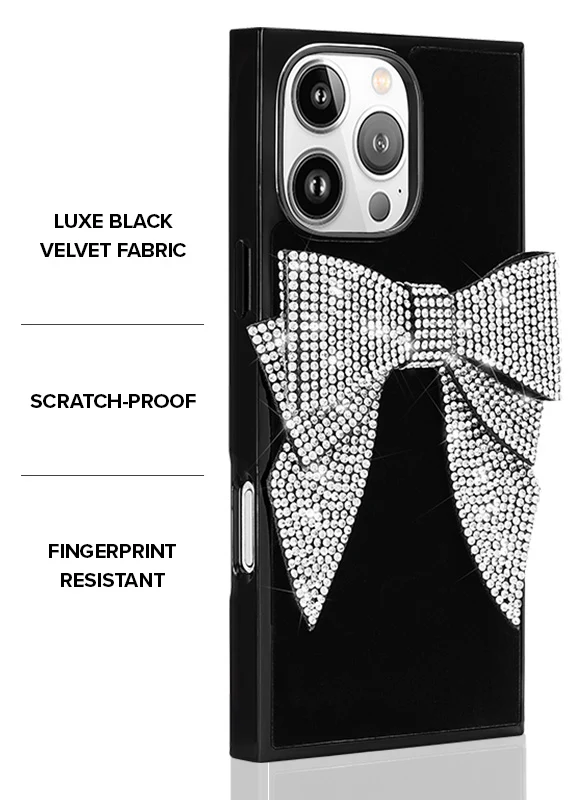 Elite Collection - SQUARE® Black Velvet Bow Brilliance iPhone Case (Not MagSafe Compatible) - Image 25
