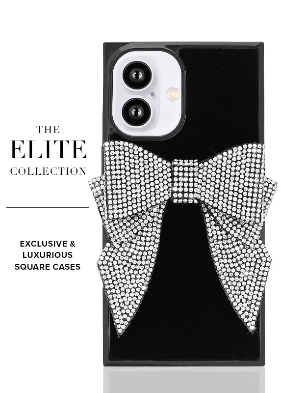 Elite Collection - SQUARE® Black Velvet Bow Brilliance iPhone Case (Not MagSafe Compatible) - Image 30