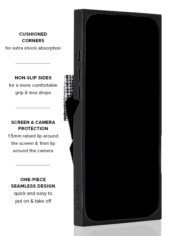 Elite Collection - SQUARE® Black Velvet Bow Brilliance iPhone Case (Not MagSafe Compatible) - Image 41