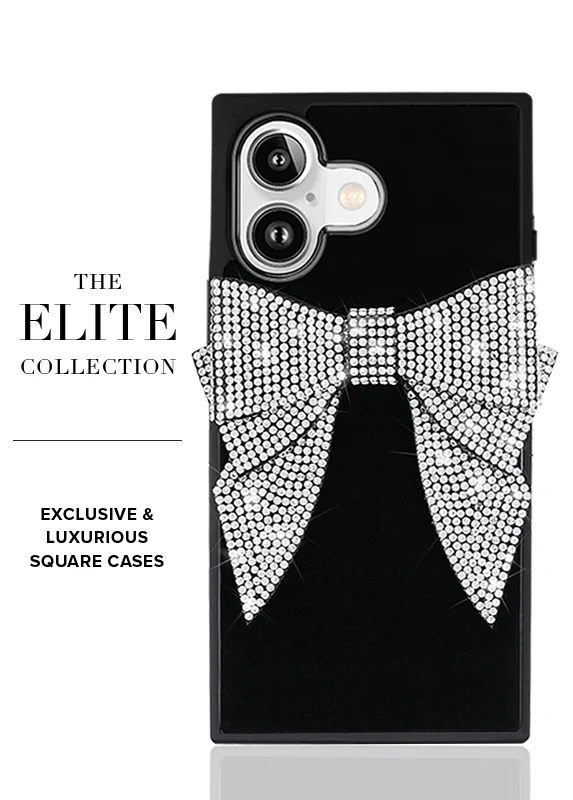 Elite Collection - SQUARE® Black Velvet Bow Brilliance iPhone Case (Not MagSafe Compatible) - Image 44