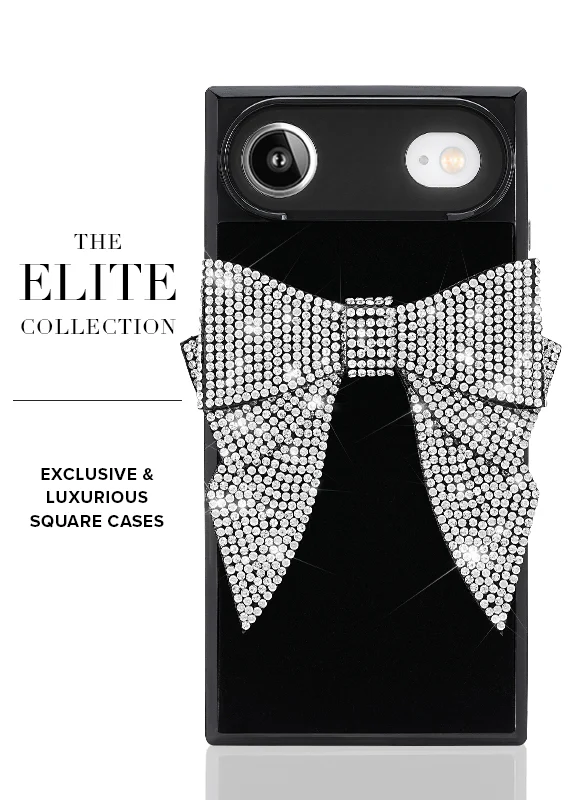 Elite Collection - SQUARE® Black Velvet Bow Brilliance iPhone Case (Not MagSafe Compatible) - Image 9