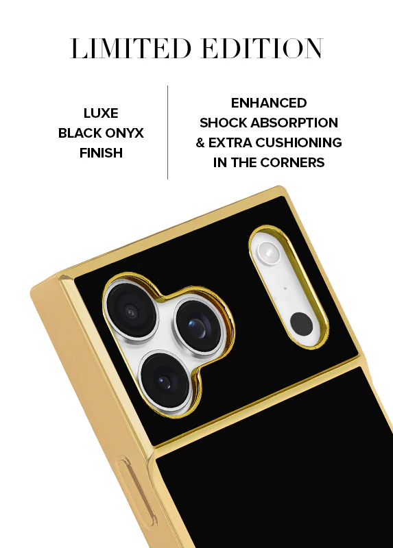 Elite Collection - SQUARE® Gilded Onyx Elegance iPhone Case - Image 3