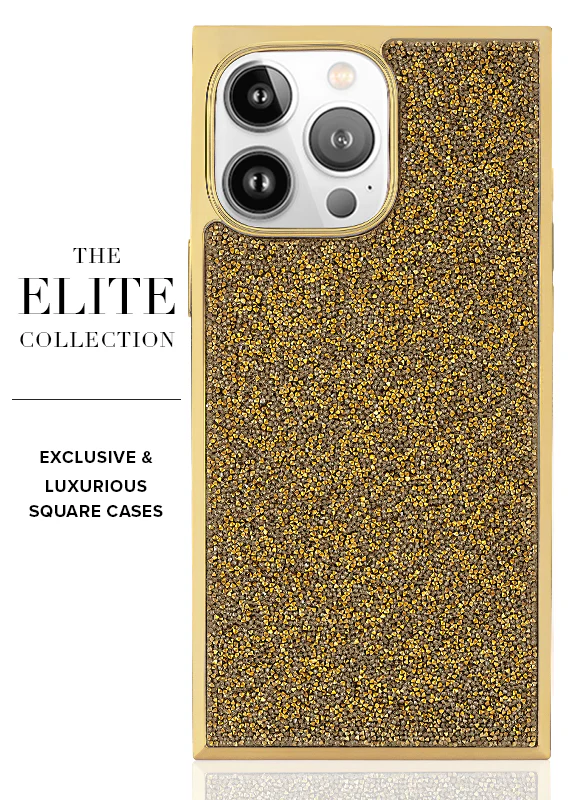 Elite Collection - SQUARE® Gold Crystal Elegance iPhone Case - Image 47