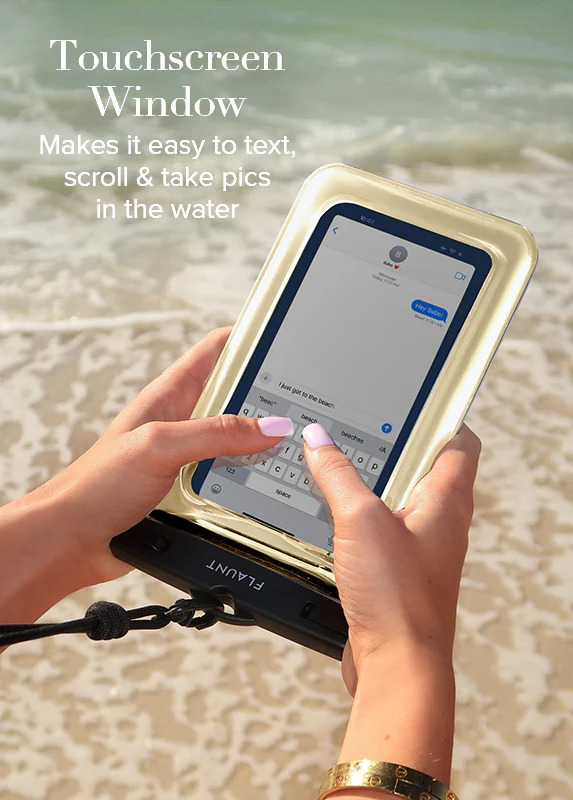 Gold Metallic Waterproof Phone Pouch - Image 5