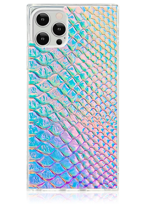 SQUARE® Iridescent Crocodile Faux Leather iPhone Case - Image 11