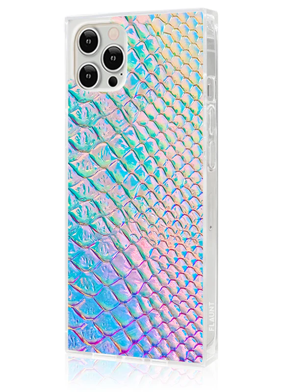 SQUARE® Iridescent Crocodile Faux Leather iPhone Case - Image 12