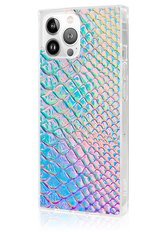 SQUARE® Iridescent Crocodile Faux Leather iPhone Case - Image 16