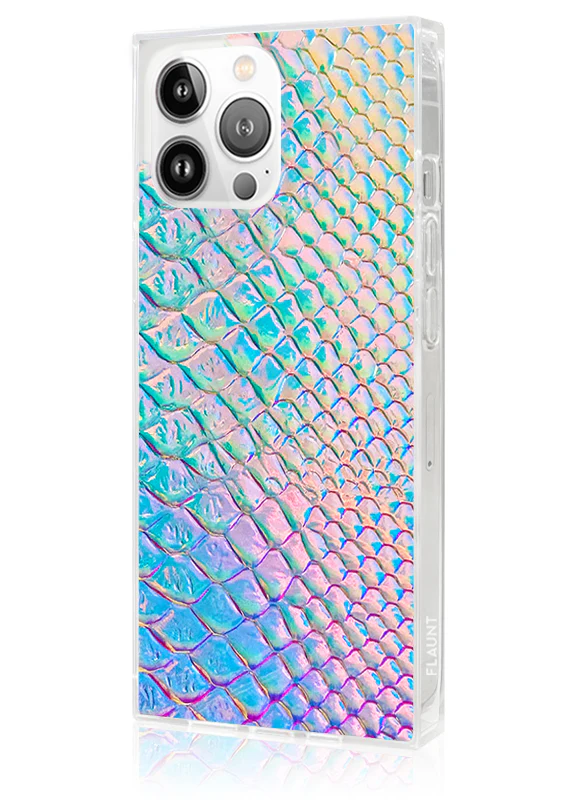 SQUARE® Iridescent Crocodile Faux Leather iPhone Case - Image 24