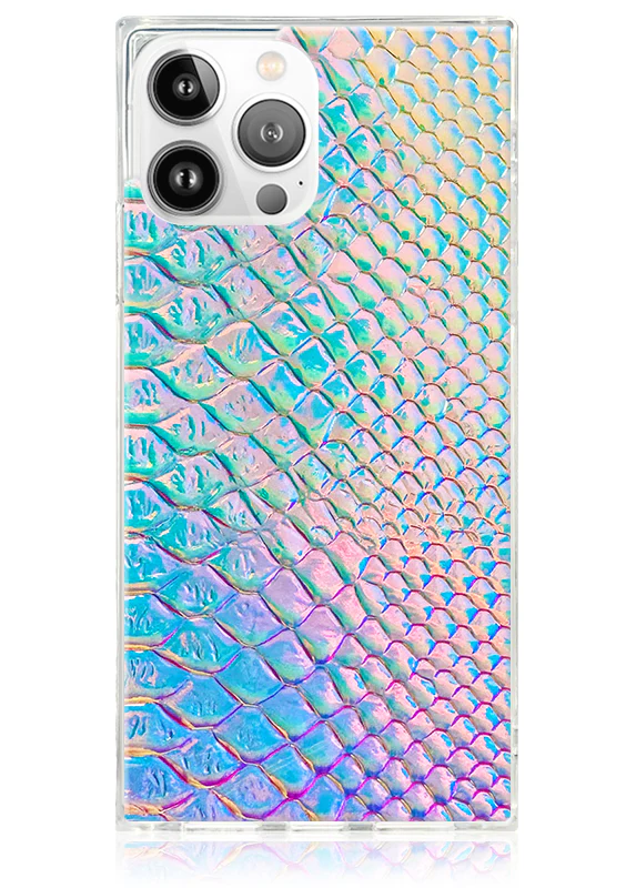 SQUARE® Iridescent Crocodile Faux Leather iPhone Case - Image 31