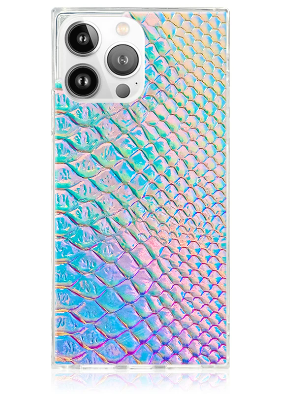 SQUARE® Iridescent Crocodile Faux Leather iPhone Case - Image 43