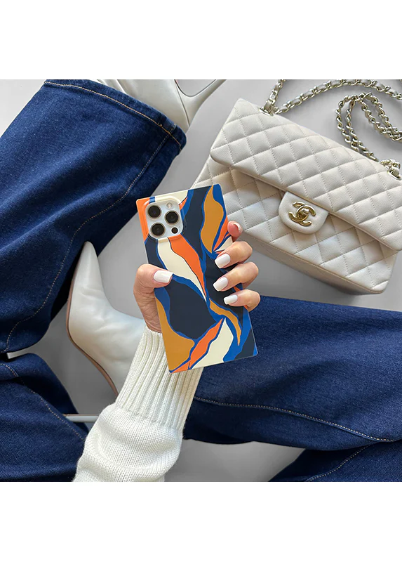 SQUARE® Navy Blossom iPhone Case - Image 32