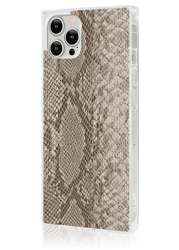 SQUARE® Nude Python Faux Leather iPhone Case - Image 4