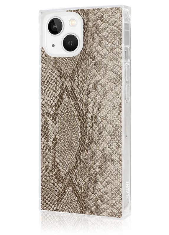 SQUARE® Nude Python Faux Leather iPhone Case - Image 8
