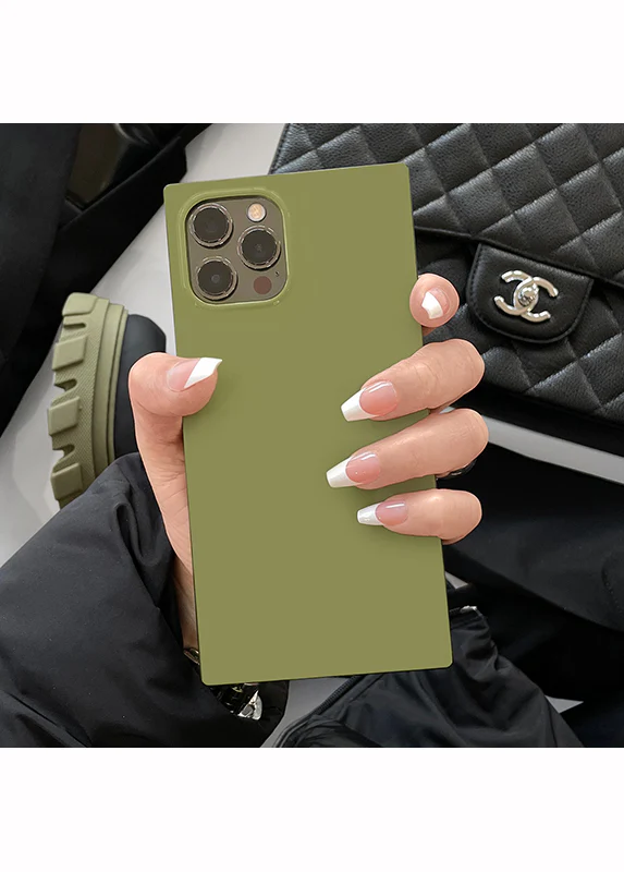 SQUARE® Olive Green iPhone Case - Image 40