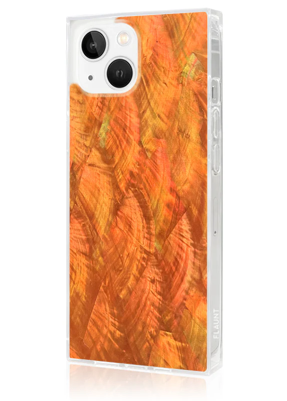 SQUARE® Orange Mother of Pearl iPhone Case - Image 12