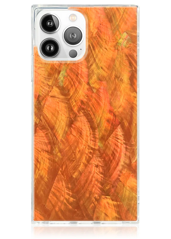 SQUARE® Orange Mother of Pearl iPhone Case - Image 15
