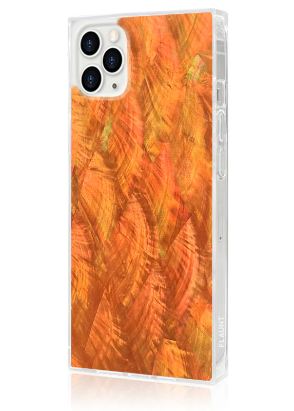 SQUARE® Orange Mother of Pearl iPhone Case - Image 24