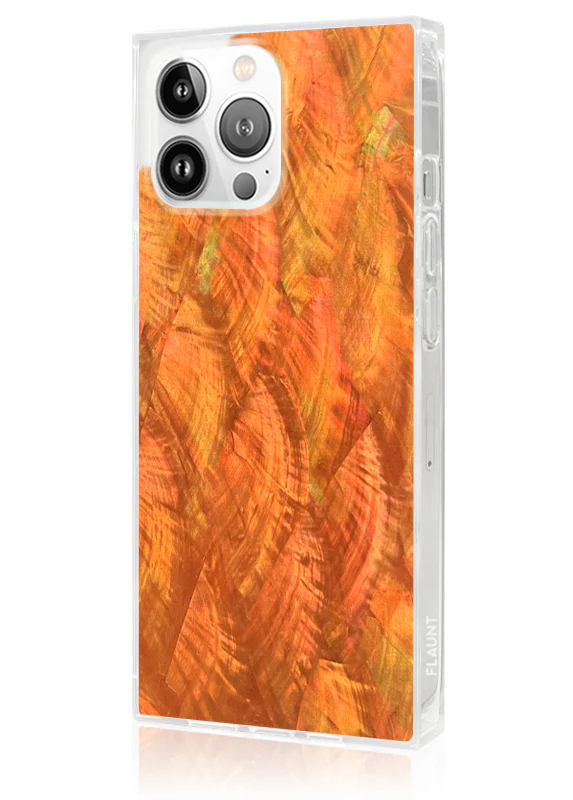 SQUARE® Orange Mother of Pearl iPhone Case - Image 30