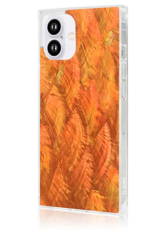 SQUARE® Orange Mother of Pearl iPhone Case - Image 38