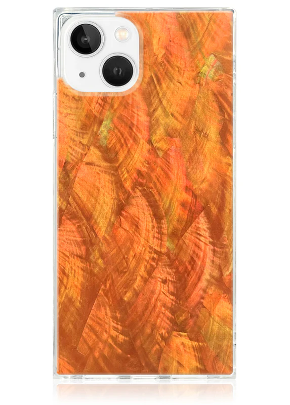 SQUARE® Orange Mother of Pearl iPhone Case - Image 39