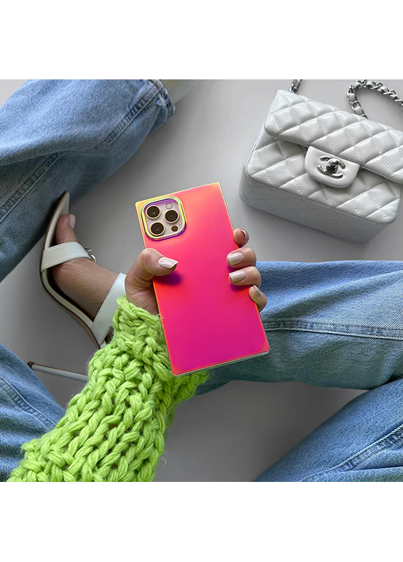 SQUARE® Pink Iridescent Satin iPhone Case - Image 73