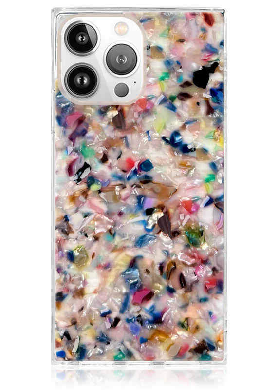 SQUARE® Rainbow Confetti Tortoise Shell iPhone Case - Image 11