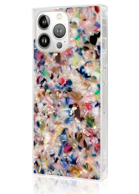 SQUARE® Rainbow Confetti Tortoise Shell iPhone Case - Image 14