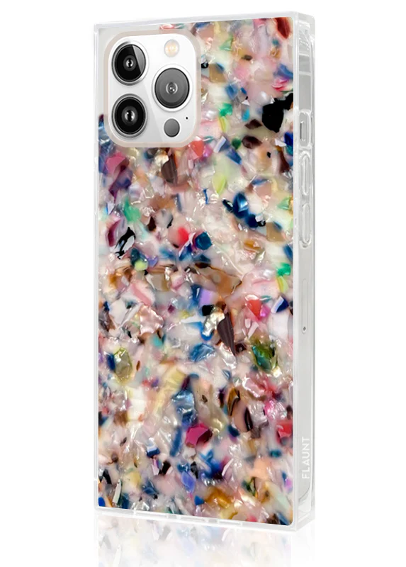 SQUARE® Rainbow Confetti Tortoise Shell iPhone Case - Image 28