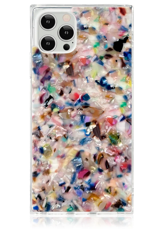 SQUARE® Rainbow Confetti Tortoise Shell iPhone Case - Image 33