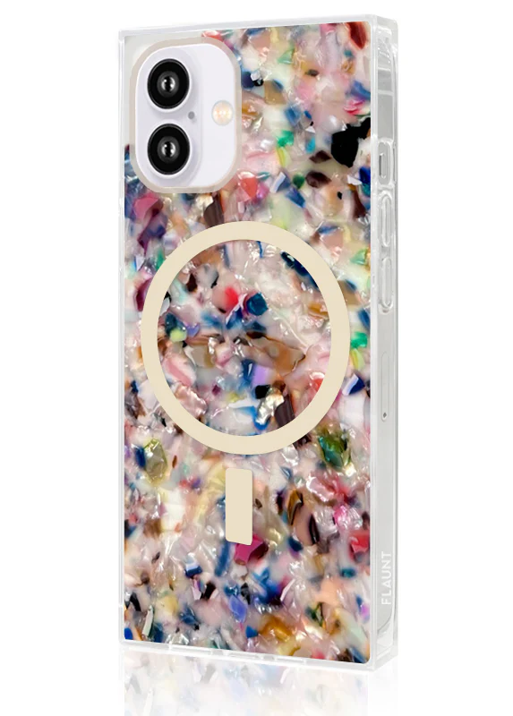 SQUARE® Rainbow Confetti Tortoise Shell iPhone Case - Image 52