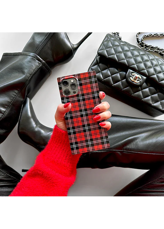 SQUARE® Red Plaid iPhone Case - Image 45