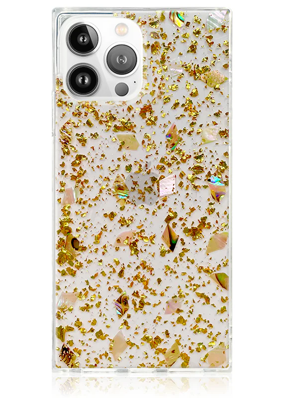 SQUARE® Shell and Gold Flake iPhone Case - Image 11